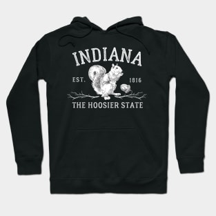 Indiana The Hoosier State Squirrel Hoodie